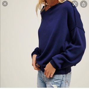 Free people navy blue sweater